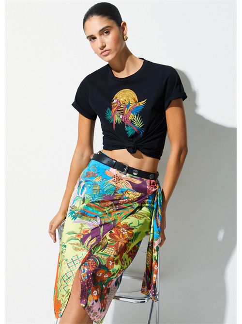 t-shirt woman black LIU JO | WA6237JS923/P9372